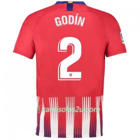 Camisolas de Futebol Atlético Madrid Godin 2 Equipamento Principal 2018/19 Manga Curta